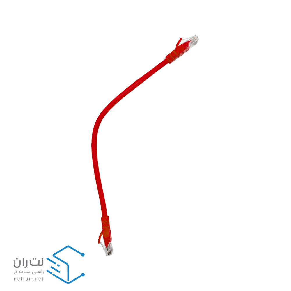 قیمت و خرید پچ کورد لگراند Cat6 UTP با روکش PVC رنگ قرمز 30 سانتی متری | نت ران